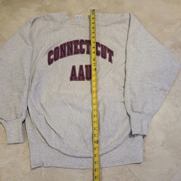 VTG 90s Champion Reverse Weave UConn Connecticut AAU Crewneck Sweatshirt XL - Picture 5 of 10